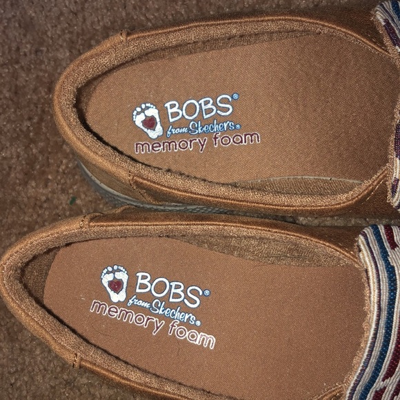 Bobs from sketchers memory foam Aztec loafers size 8.5 western print shoes flats - Picture 2 of 6